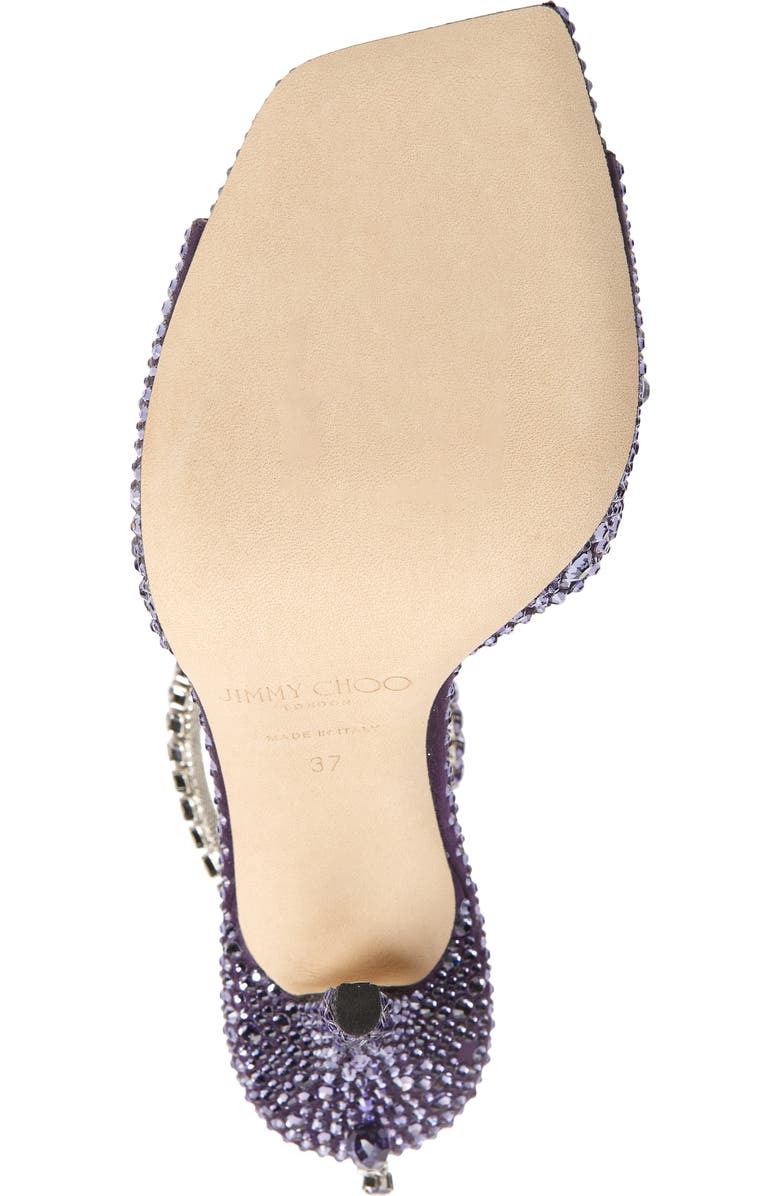 Jimmy Choo Saeda Crystal Ankle Strap Sandal, Alternate, color,