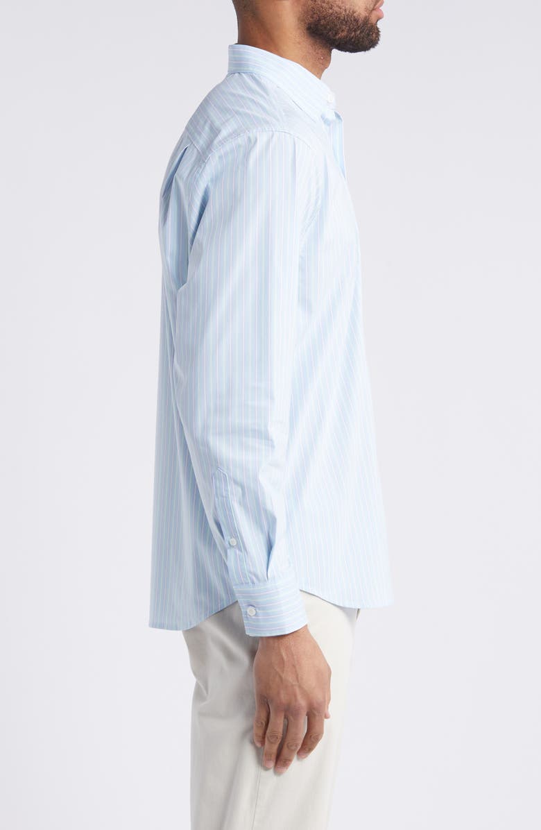 Tommy Bahama Sarasota Stretch Iris Vines Stripe IslandZone<sup>®</sup> Button-Up Shirt, Alternate, color, 