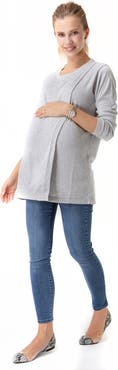 Accouchée Casual Elegance Long Sleeve Maternity/Nursing Knit Top