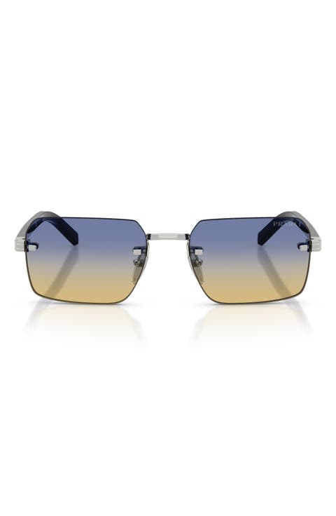 55mm Gradient Rectangular Sunglasses