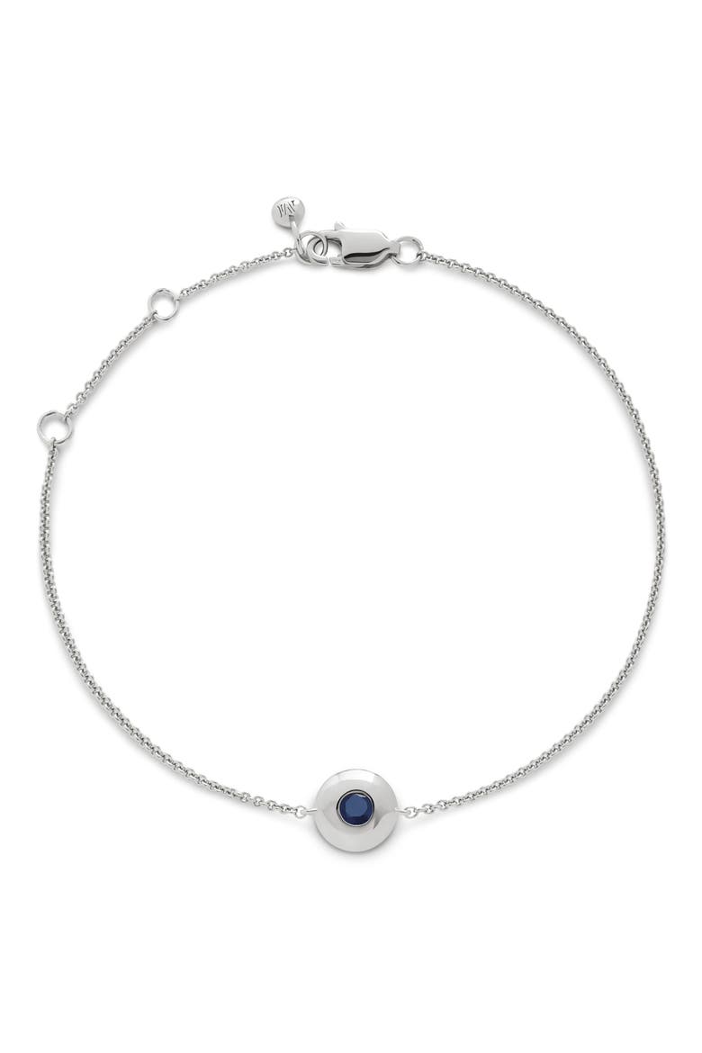September Birthstone Blue Sapphire Bracelet, Main, color, SS/ BLUE SAPPHIRE