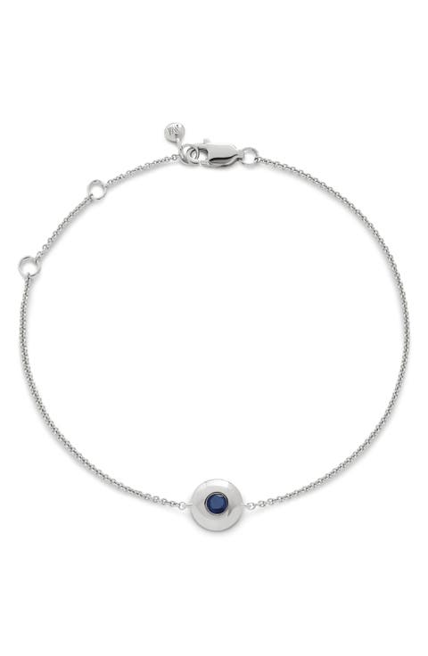 September Birthstone Blue Sapphire Bracelet