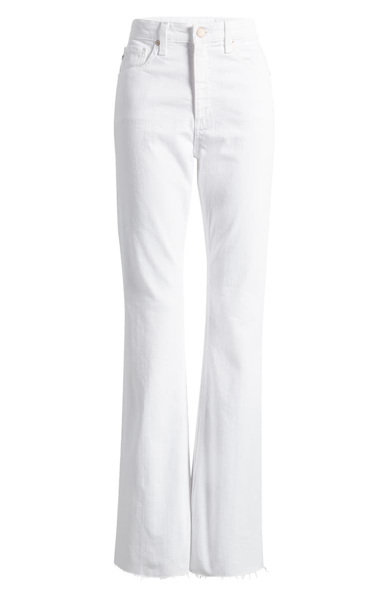 AG Alexxis Raw Hem High Waist Bootcut Jeans, Alternate, color, Modern White