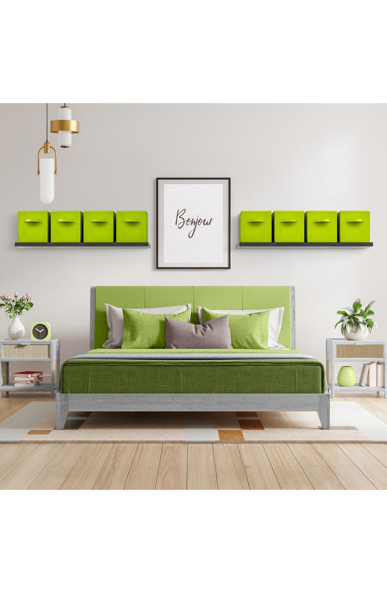 SORBUS 8-Pack Foldable Storage Cube Bins, Alternate, color, Green