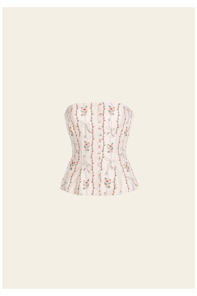 Abelia Navegante Cropped Top, Main, color, Ivory