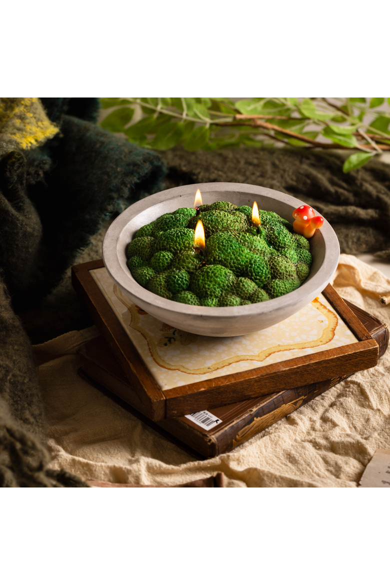 Forest Moss Candle Bowl, Alternate, color, Grass Moss