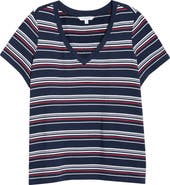 Liverpool Stripe V-Neck Terry T-Shirt