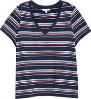 Liverpool Stripe V-Neck Terry T-Shirt