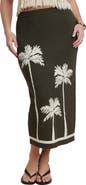 ELOQUII Intarsia Column Skirt