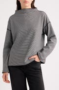 Eileen Fisher Reversible Boxy Cotton Funnel Neck Top