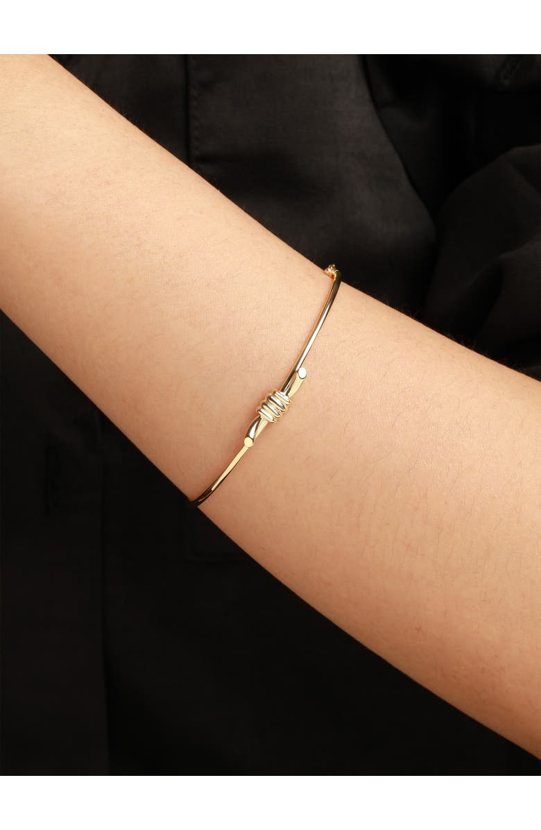 DEVATA Love Knot Bangle Bracelet in 14K Gold, 21mm, Alternate, color, Yellow Gold