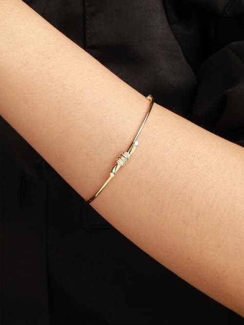Devata Love Knot Bangle Bracelet In Gold
