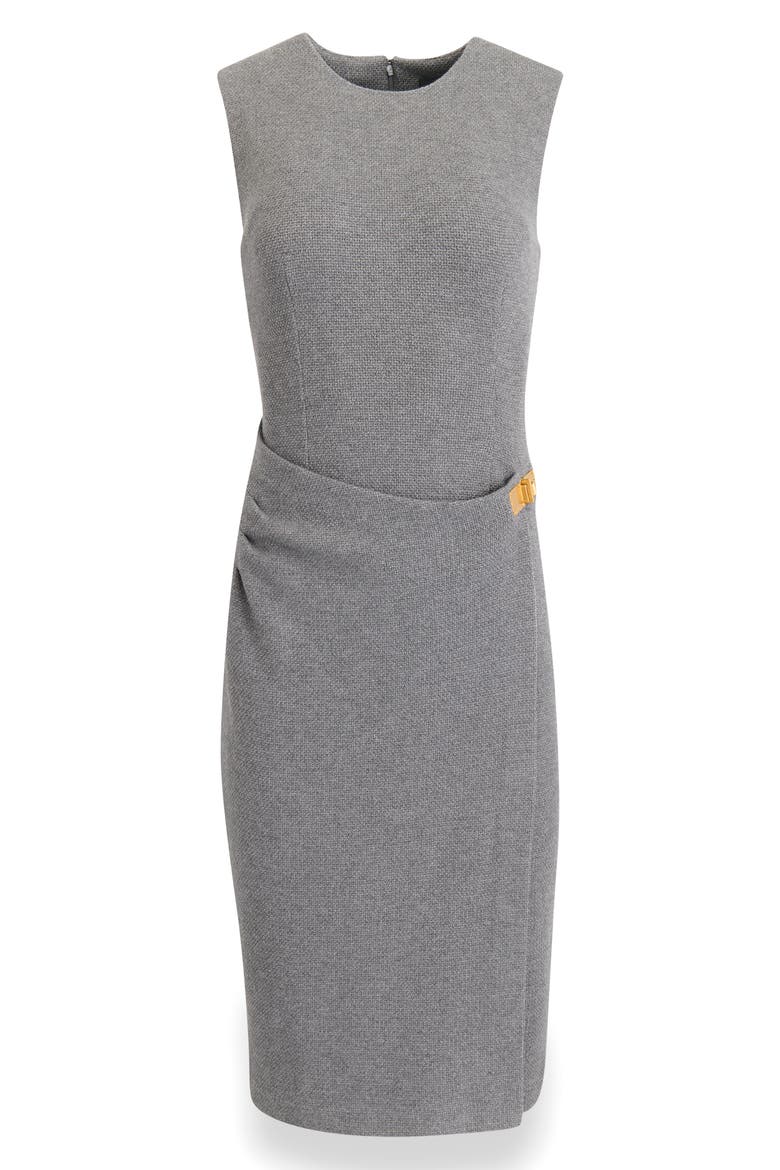 Sleeveless Sheath Dress, Alternate, color, CHARCOAL