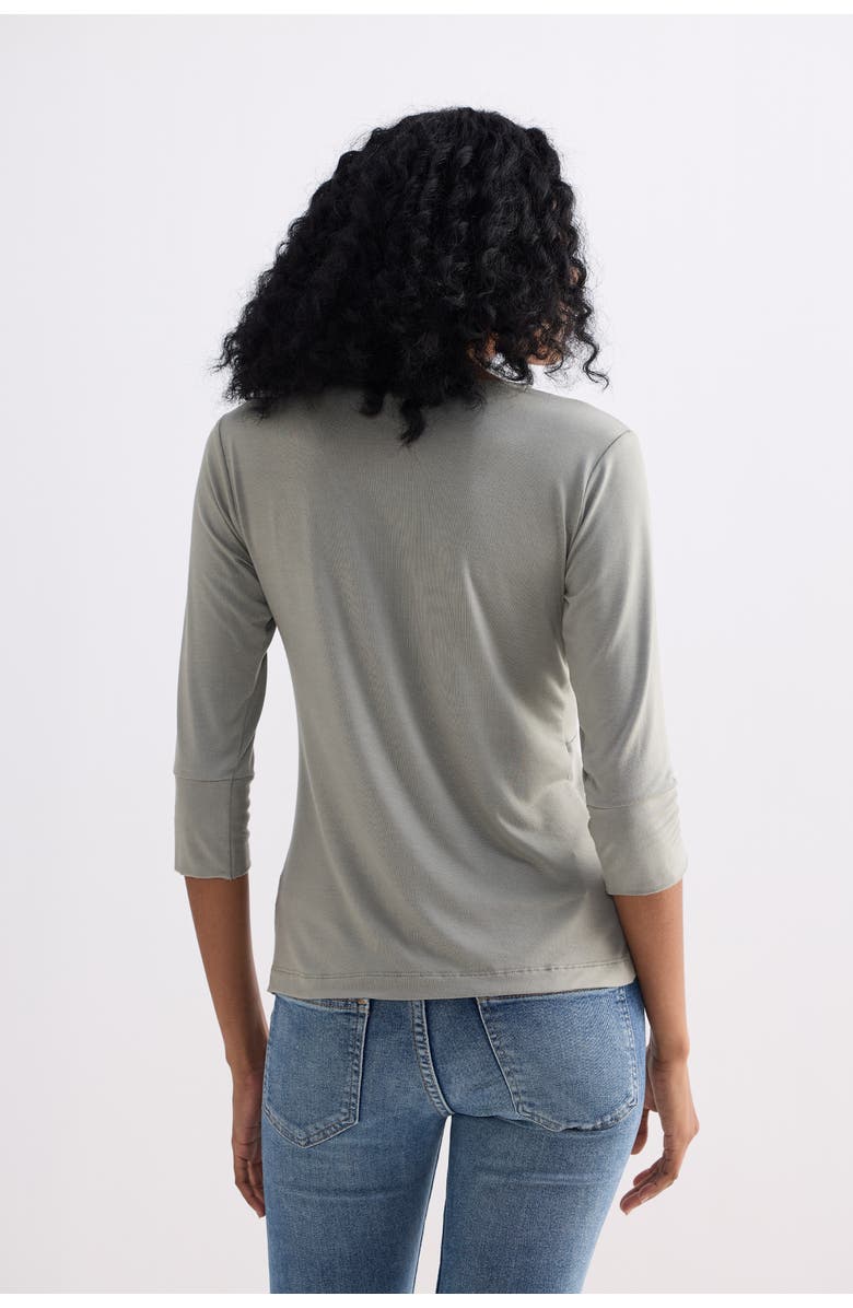 Reistor Twist Front Knit Shirt, Alternate, color, Green