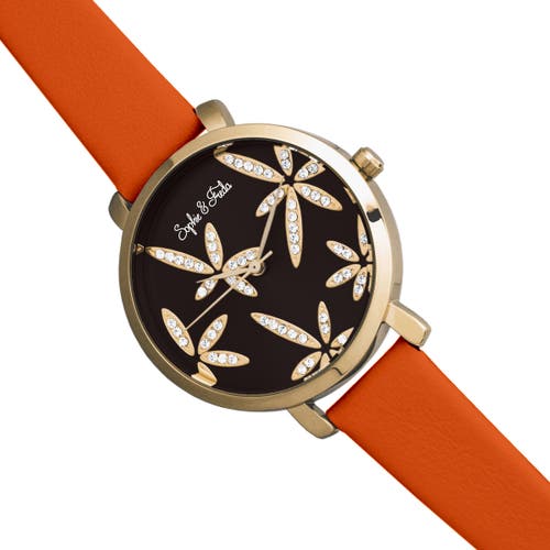 Sophie And Freda Sophie & Freda Key West Leather-band Watch W/swarovski Crystals In Multi