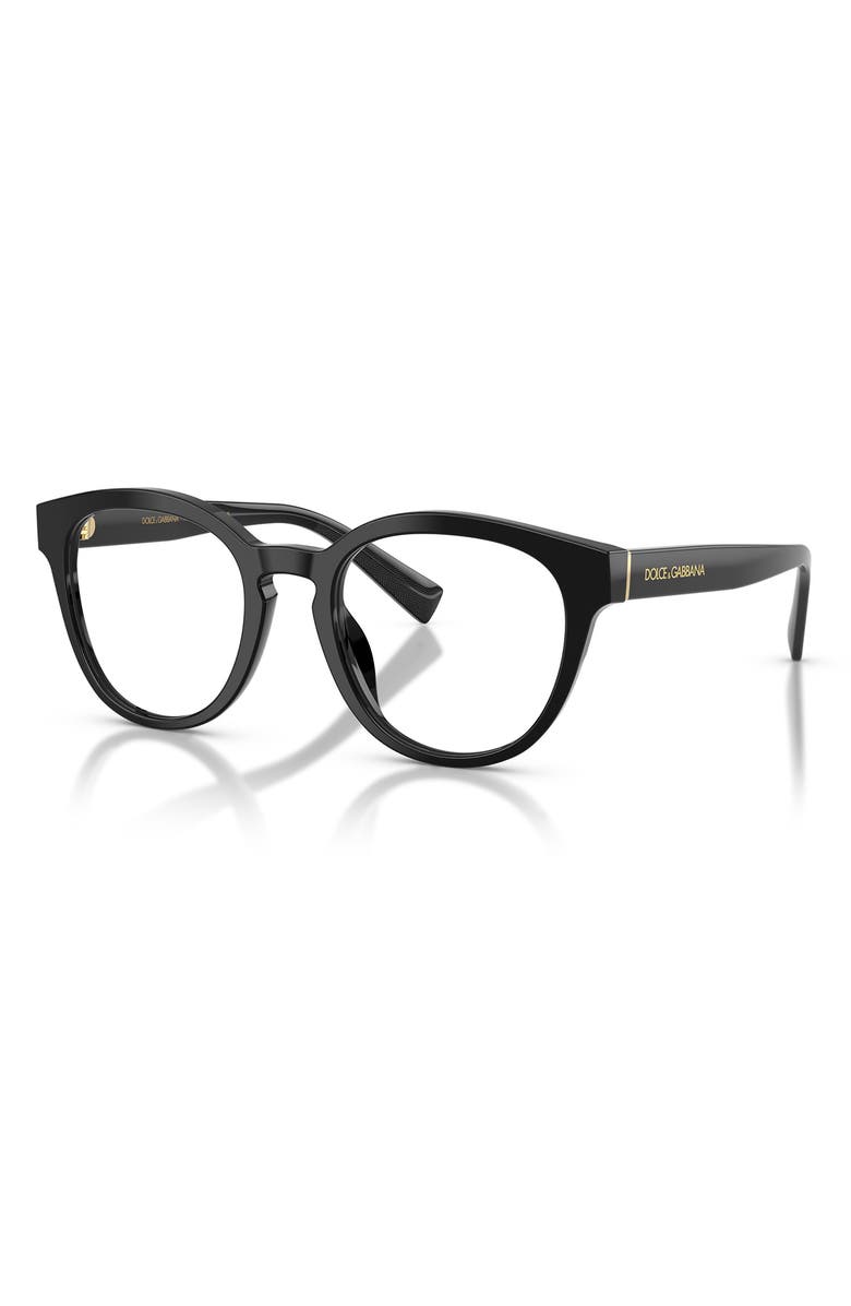 Dolce&Gabbana 50mm Phantos Optical Glasses, Alternate, color, Black