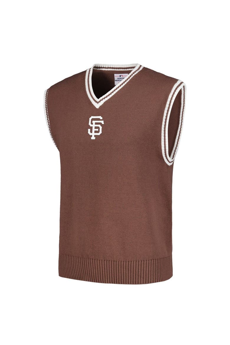 Men's PLEASURES  Brown San Francisco Giants Knit V-Neck Pullover Sweater Vest, Alternate, color, Brown