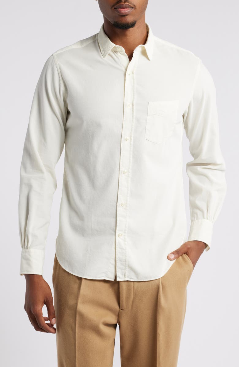 Officine Générale Lipp Corduroy Button-Up Shirt, Main, color, 