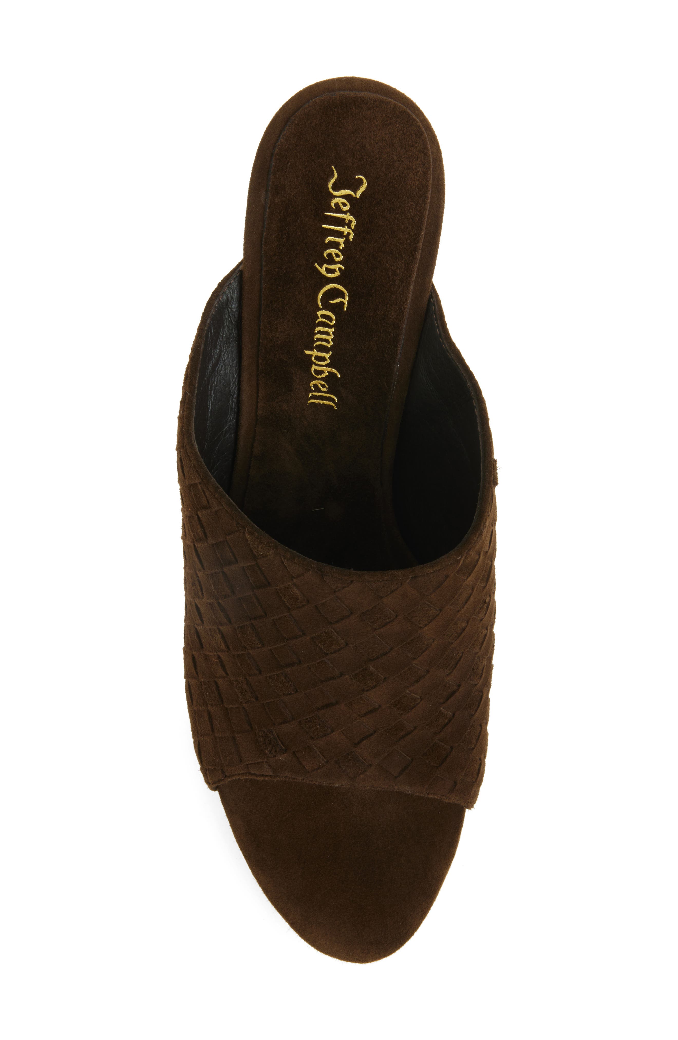 Jeffrey Campbell Bonsoir Slide Sandal, Alternate, color, Brown Suede