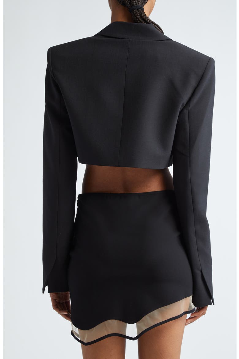 Tailored Crop Blazer, Alternate, color, BLACK