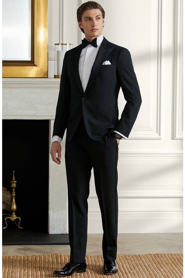 Gregory Hand Tailored Wool Tuxedo, Alternate, color, BLACK