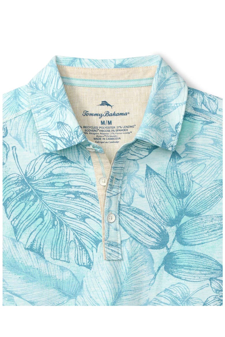 Coasta Vera Frond Escape Short Sleeve Polo, Alternate, color, BLUE WHISPER