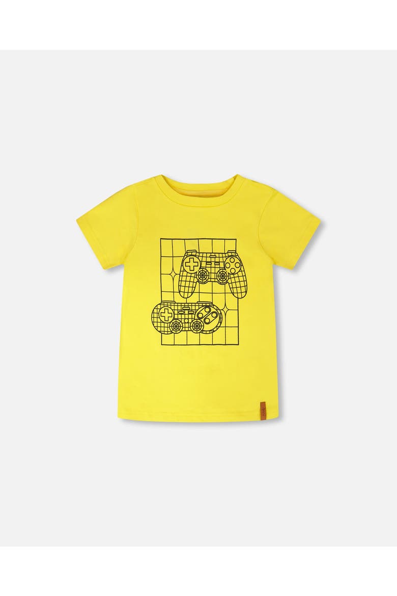 Organic Cotton Jersey Gamer T-Shirt, Main, color, Yellow