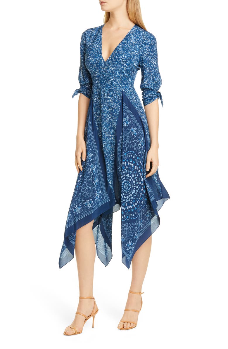 Altuzarra Scarf Print Silk Dress, Alternate, color, 