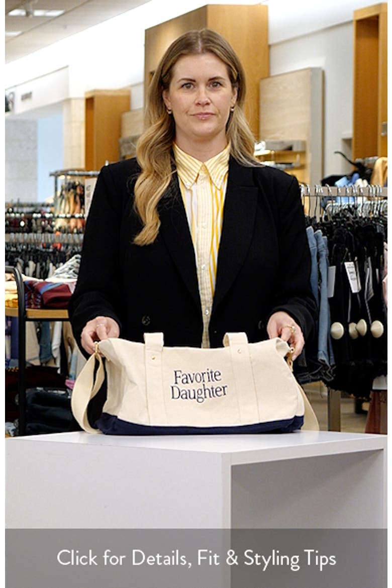 Logo Embroidered Canvas Duffle Bag video