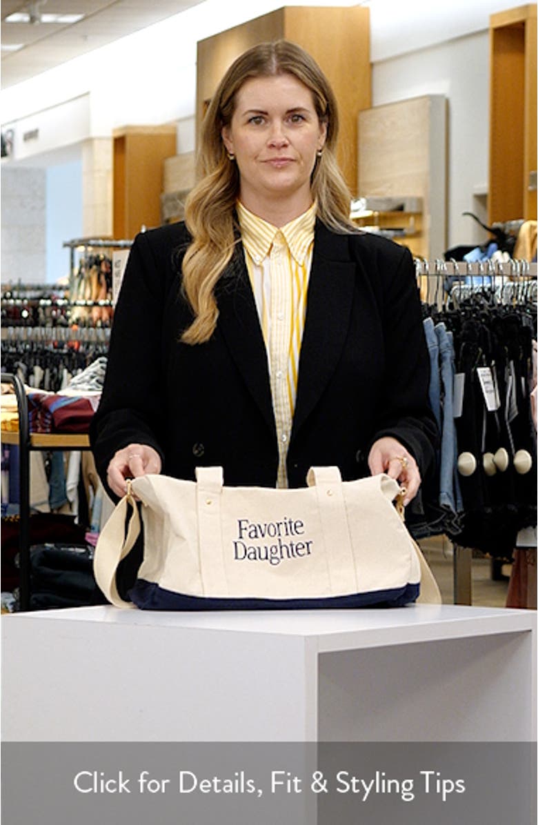 Logo Embroidered Canvas Duffle Bag, sales video thumbnail