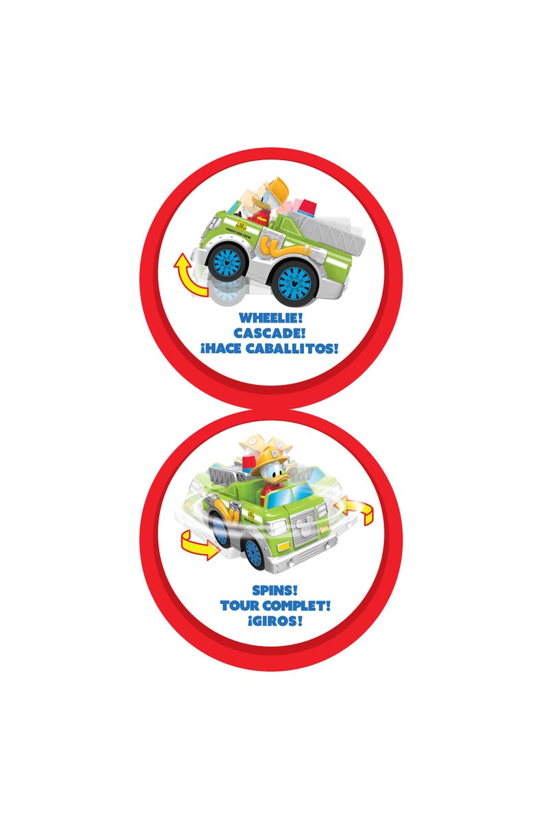 Disney Junior 9 Inch R/C Donald Duck Firetruck Forest Services, Alternate, color, Multicolored
