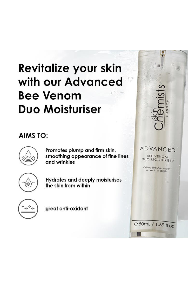 SKINCHEMISTS Advanced Bee Venom Duo Moisturiser 50ml Twin Value Savings Pack, Alternate, color, White
