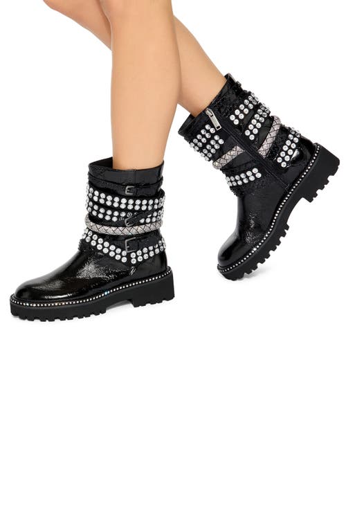 Kurt Geiger London Crystal Embellished Multistrap Boot In Black