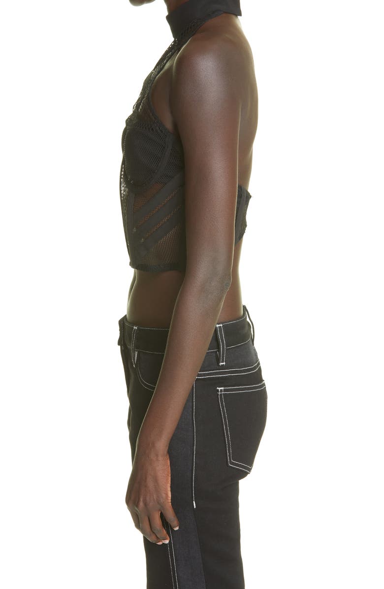Dion Lee Halter Neck Mesh Bralette Top, Alternate, color,