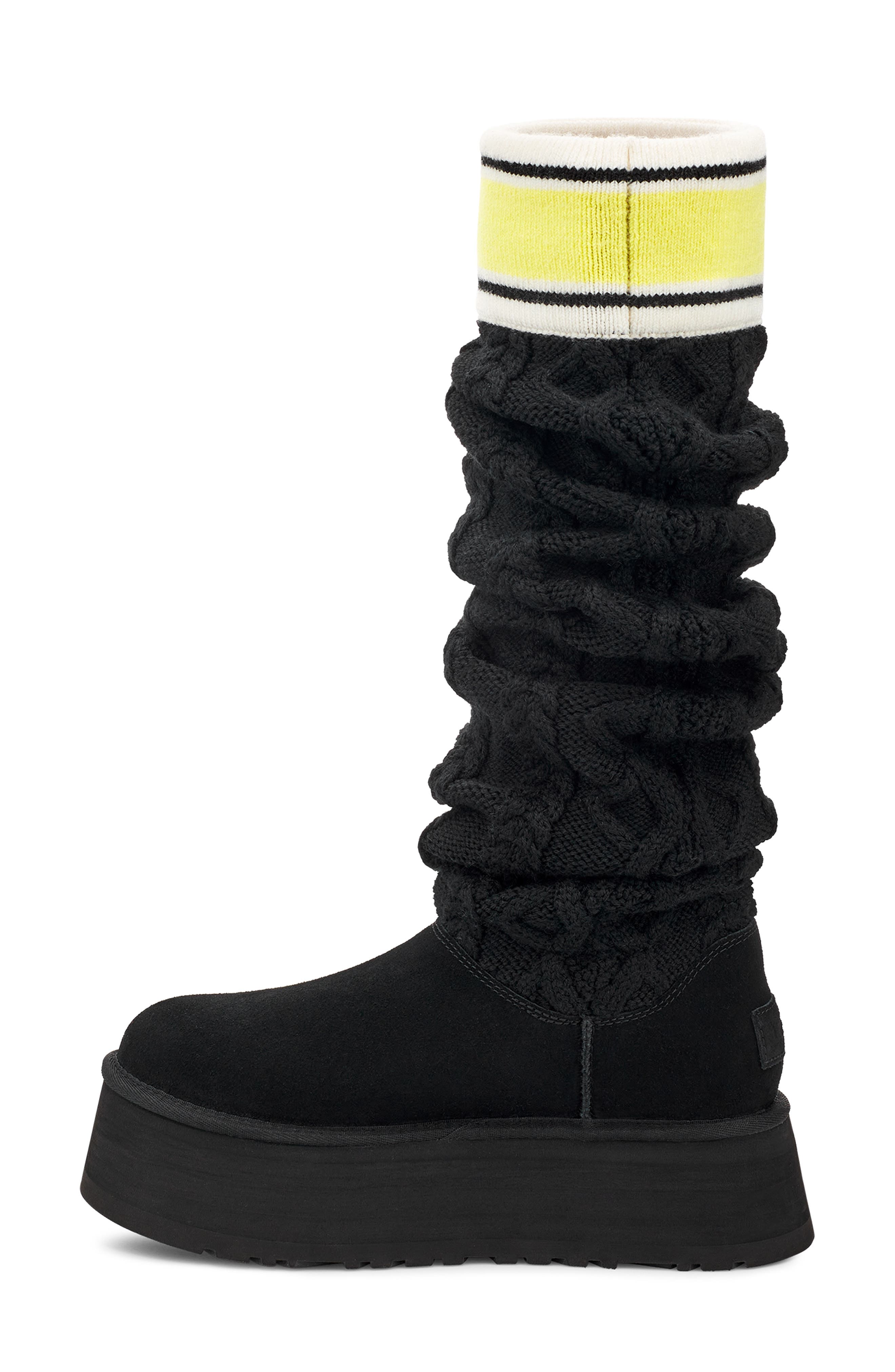 UGG<sup>®</sup> Sweater Letter Tall Boot, Alternate, color, 