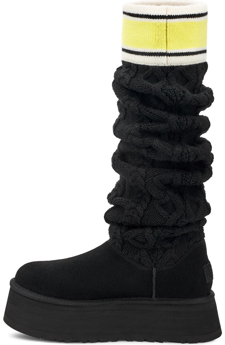 UGG<sup>®</sup> Sweater Letter Tall Boot, Alternate, color,