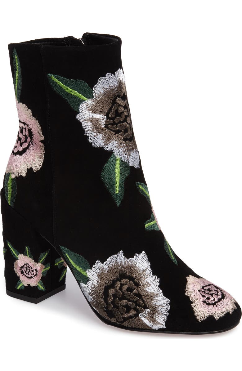 Rebecca Minkoff Bryce Flower Embroidered Bootie, Main, color,