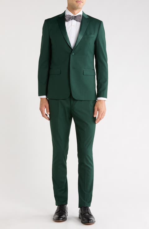 One-Button Satin Peak Lapel Tuxedo