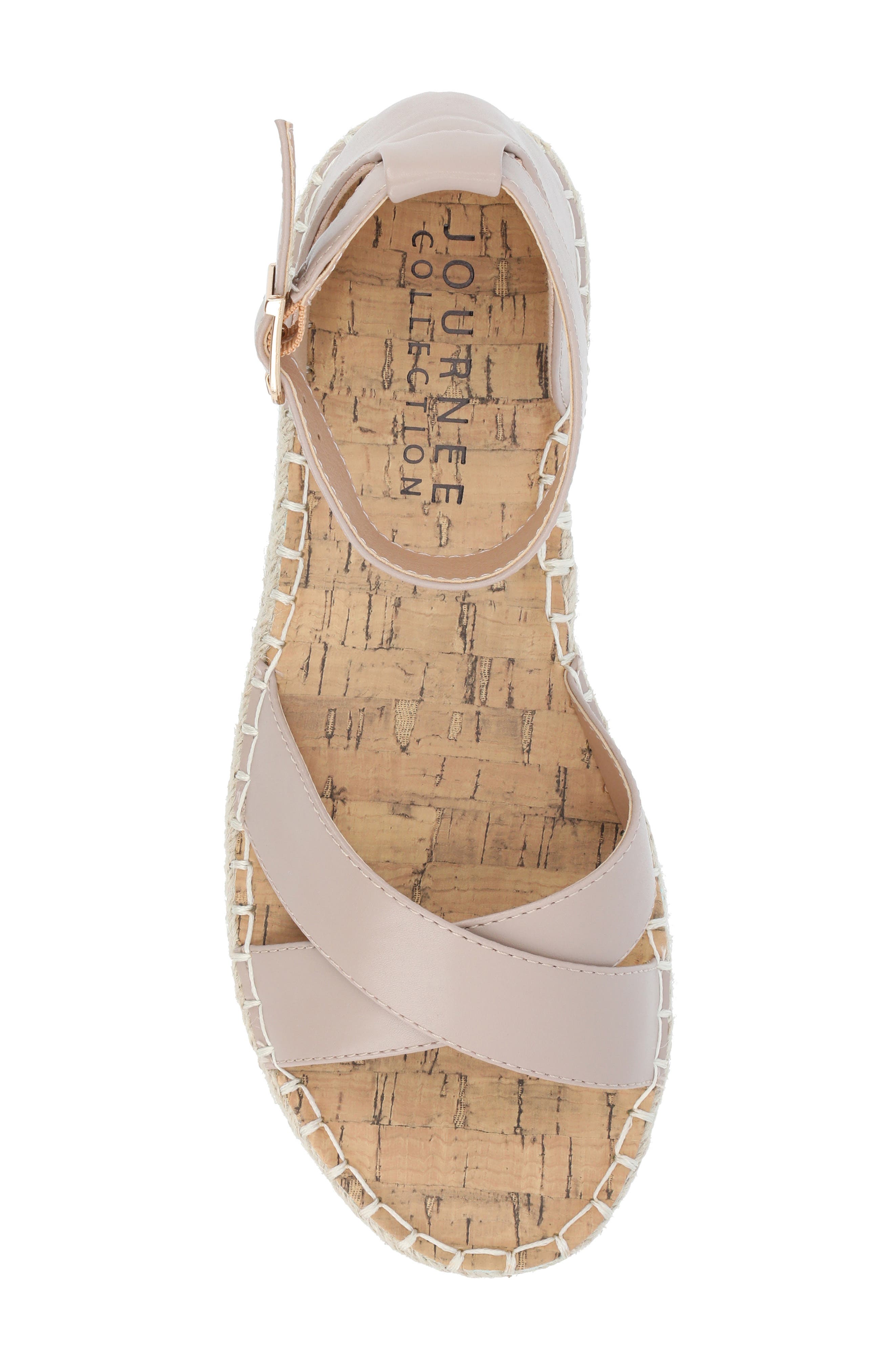 Journee Collection Lyddia Ankle Strap Espadrille Sandal - Wide Width, Alternate, color, Taupe