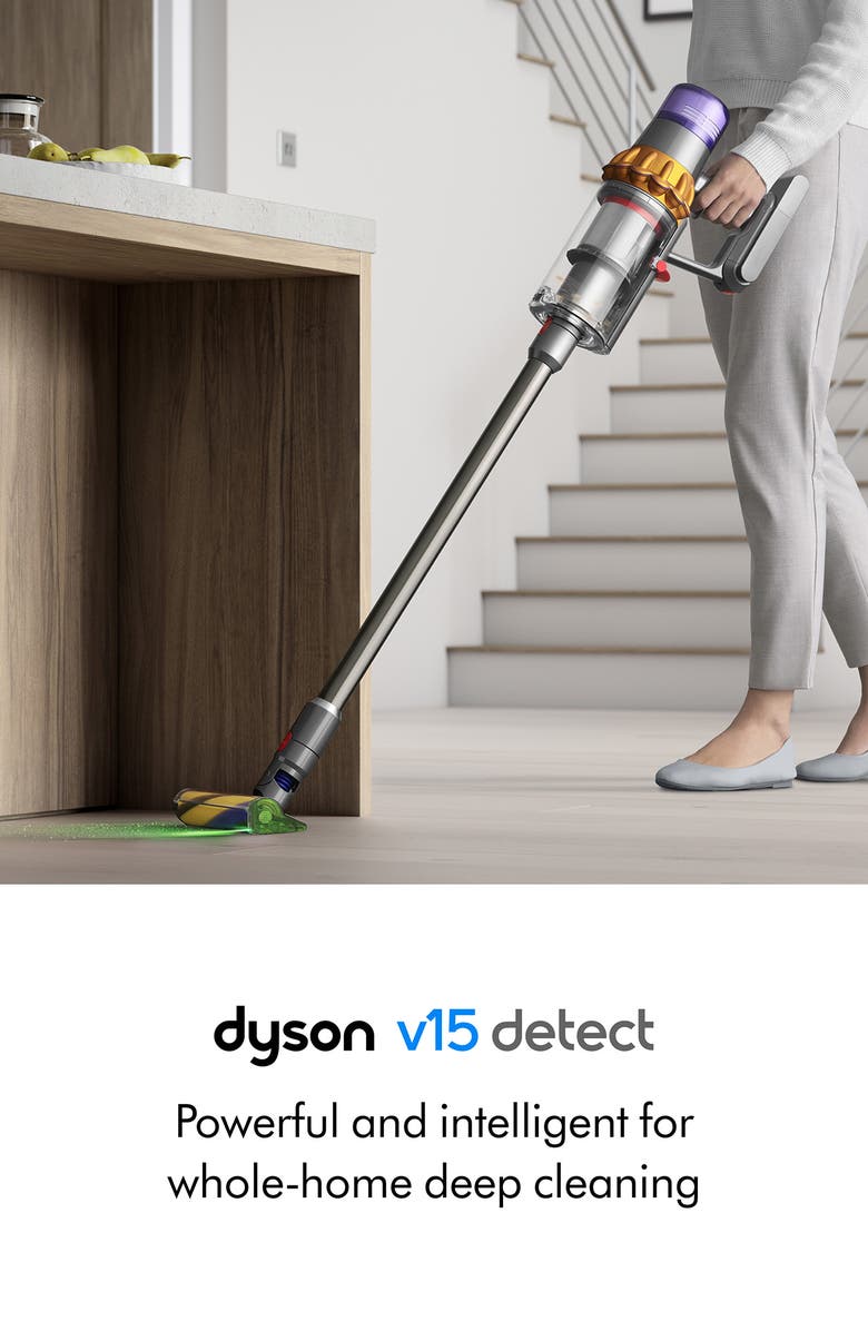 Dyson v15 Detect Vacuum - Yellow/Nickel - Refurbished, Alternate, color, Nickel Multi