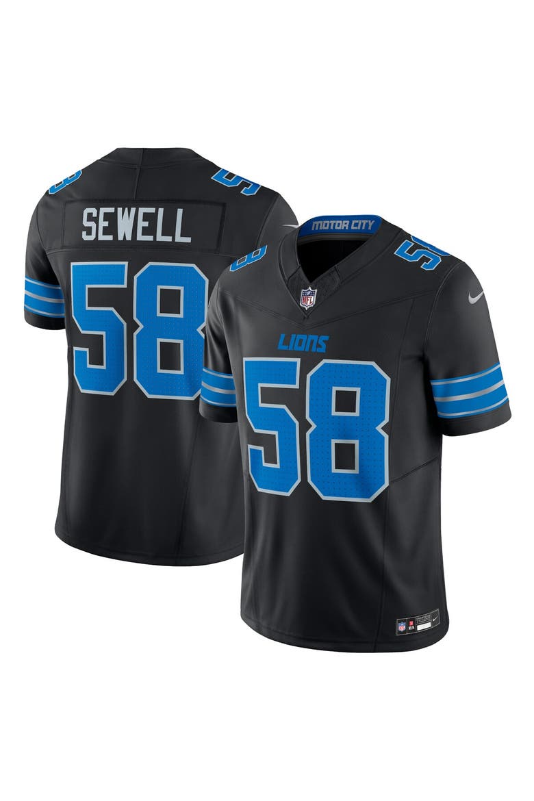 Men's Nike Penei Sewell Black Detroit Lions Vapor F.U.S.E. Alternate Limited Jersey, Main, color, Black