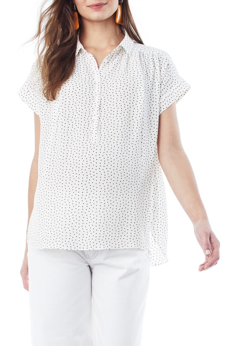 Shannon Maternity/Nursing Top, Main, color, WHITE POLKA