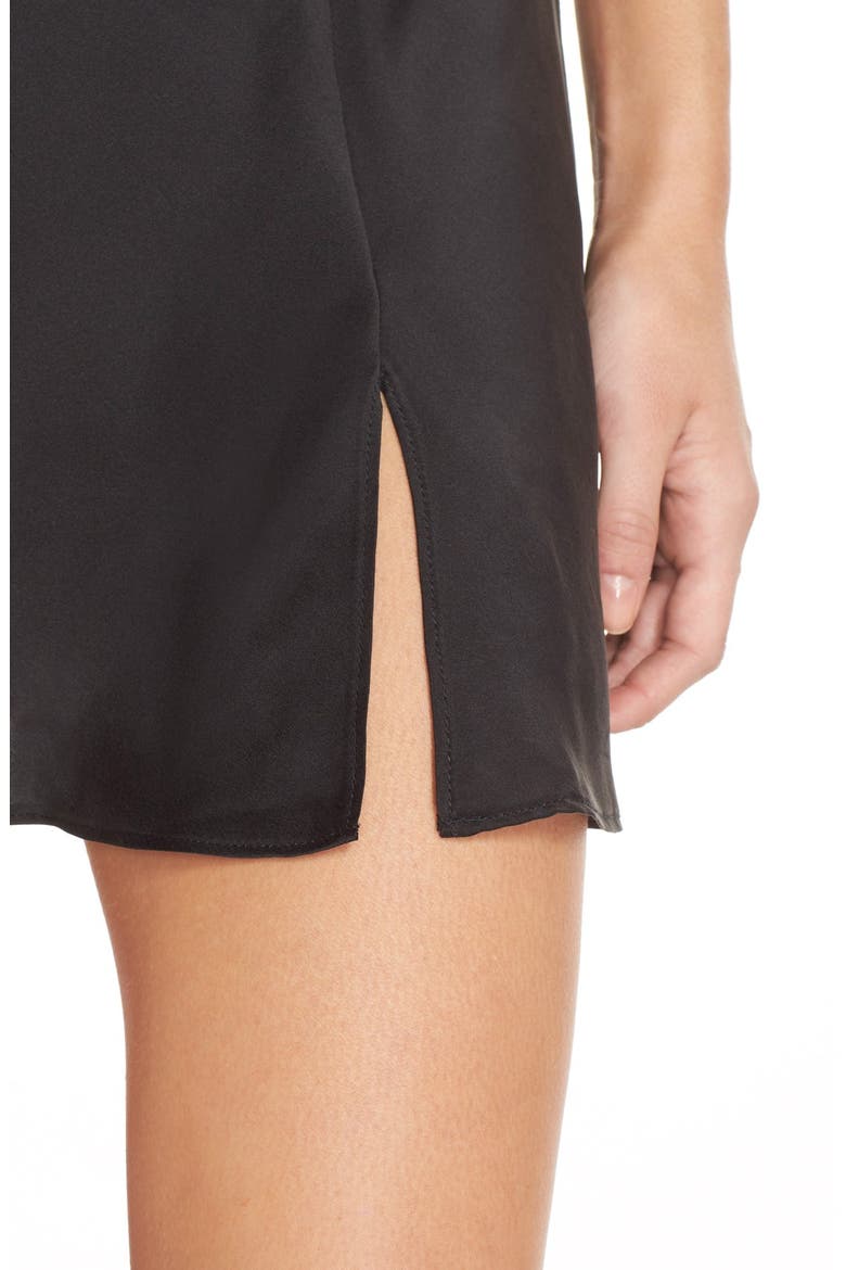 'Foxy' Silk Slip, Alternate, color, BLACK