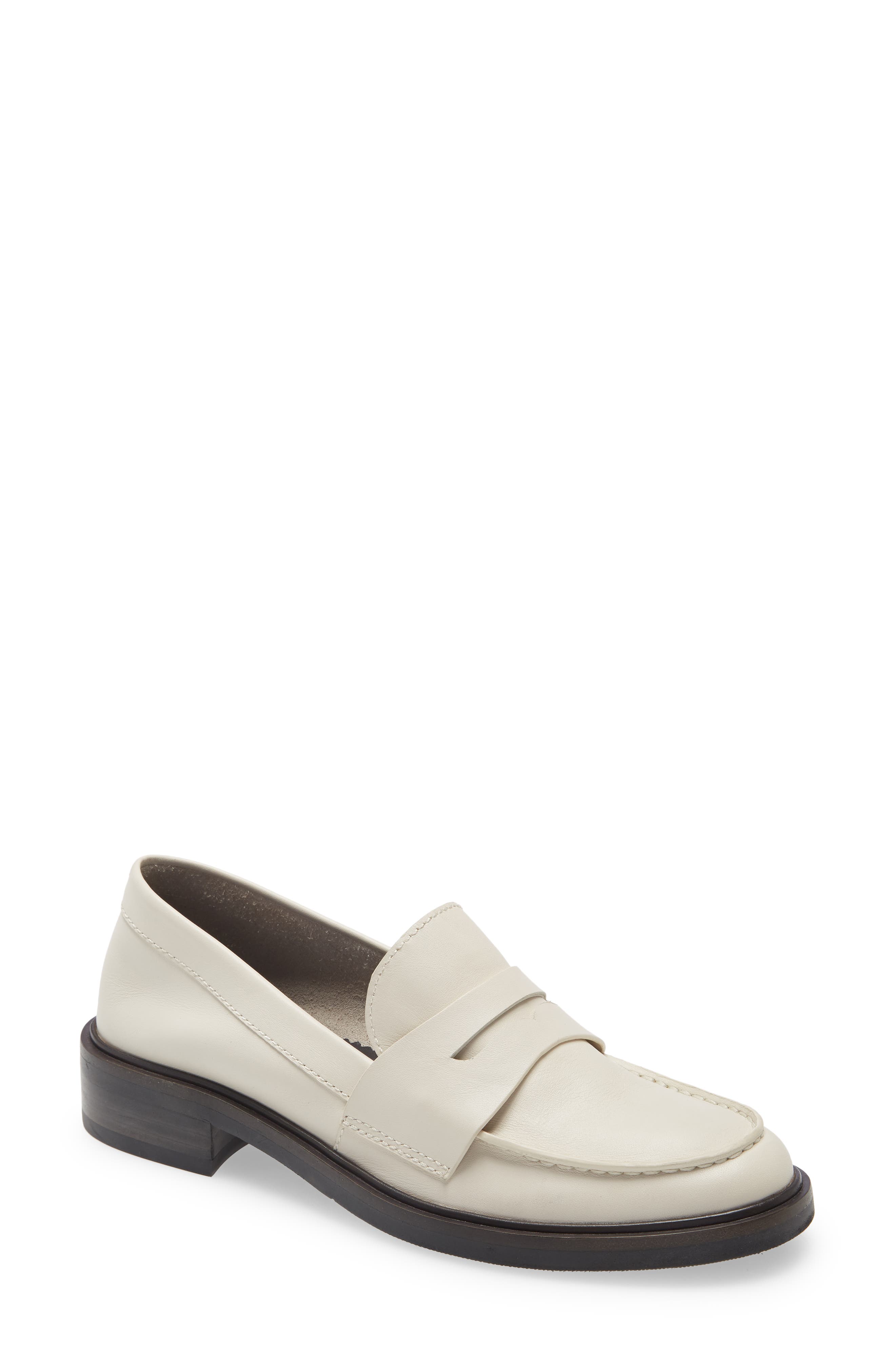 Slayton Leather Loafer, Main, color, ANTIQUE WHITE