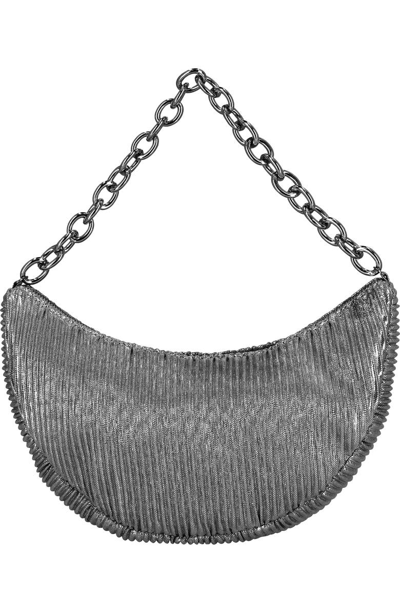 Jessica McClintock Maya Metallic Rib Shoulder Bag, Alternate, color,