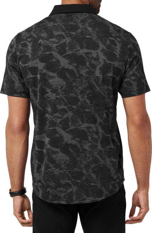 Travismathew Study Abroad Abstract Print Polo In Black
