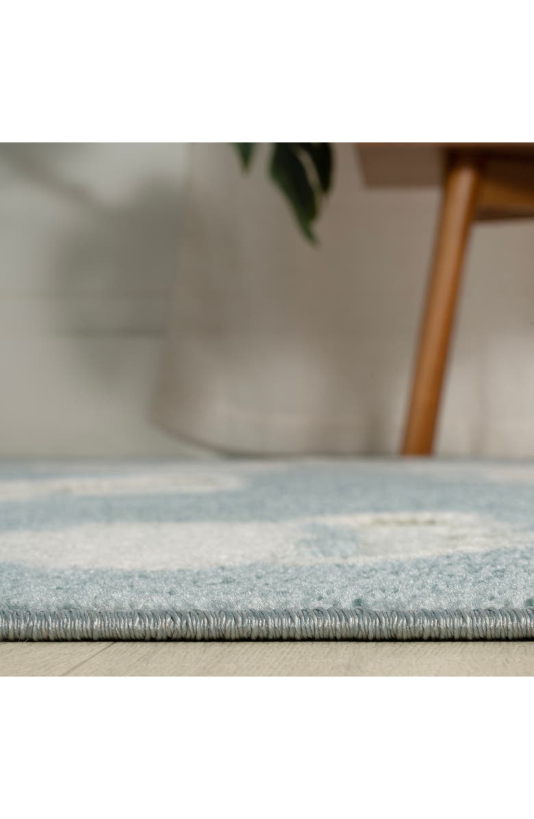 JONATHAN Y Hedwig High-Low Youth Cloud Scandi Indoor/Outdoor Area Rug, Alternate, color, Blue/Ivory