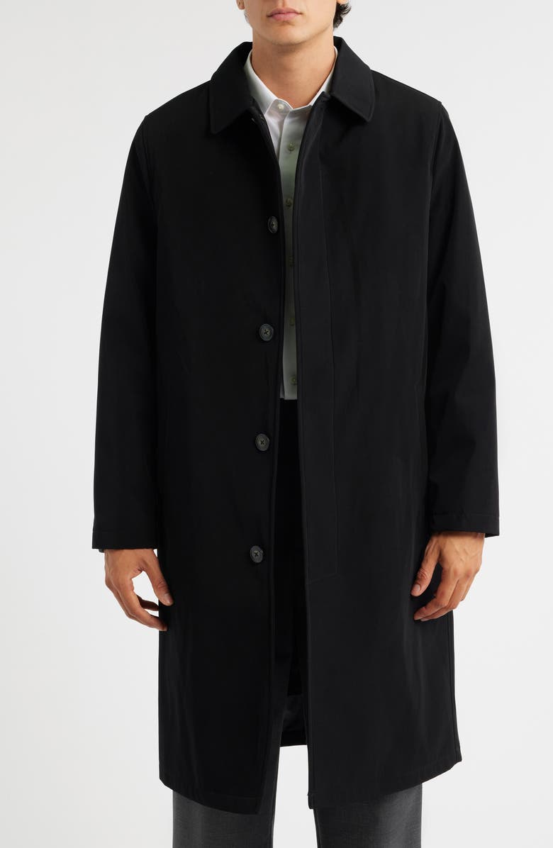 Hart Schaffner Marx Joshua Hooded Raincoat, Main, color, Black