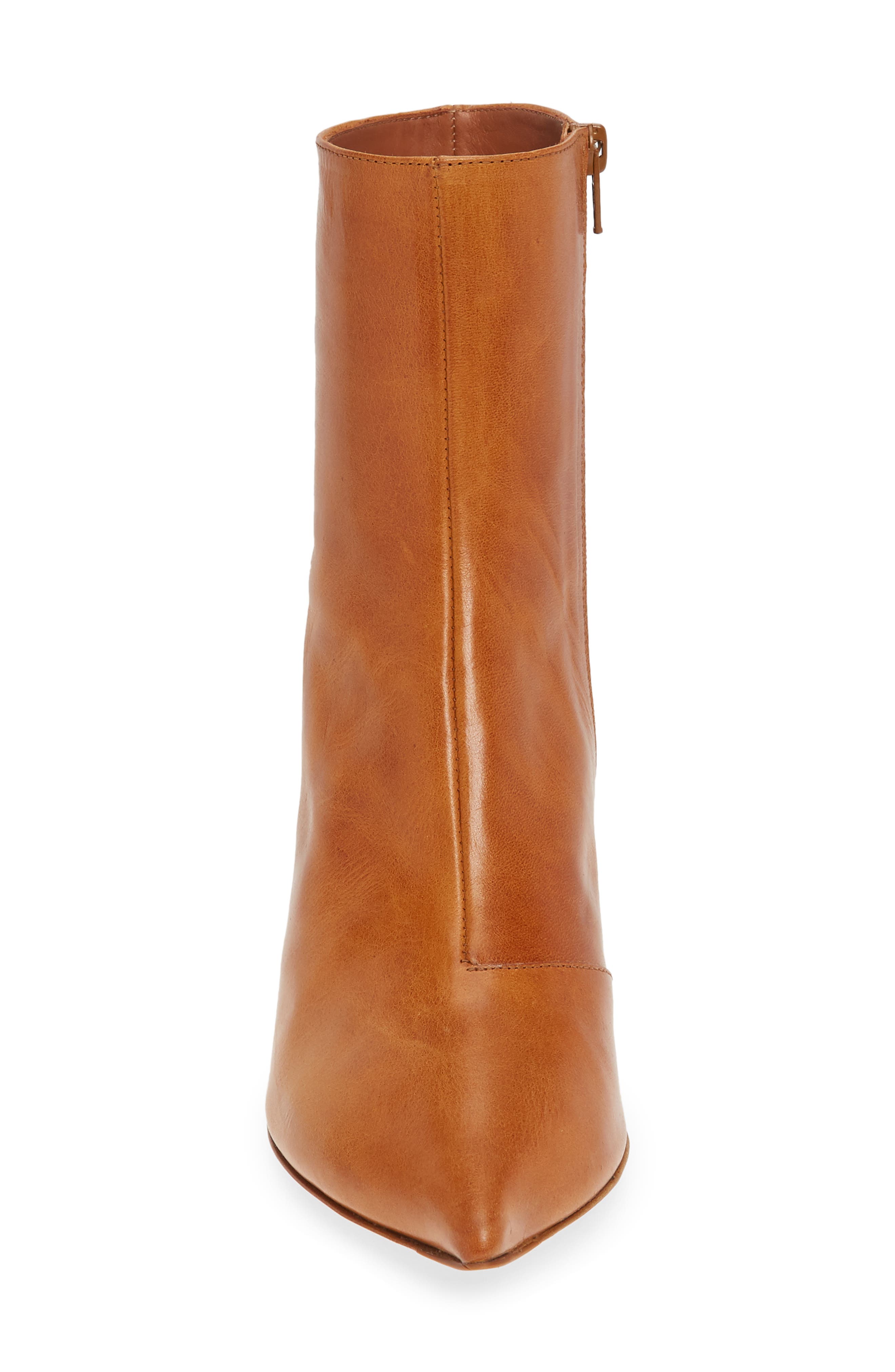 Calfskin Leather Ankle Boot, Alternate, color, TAN