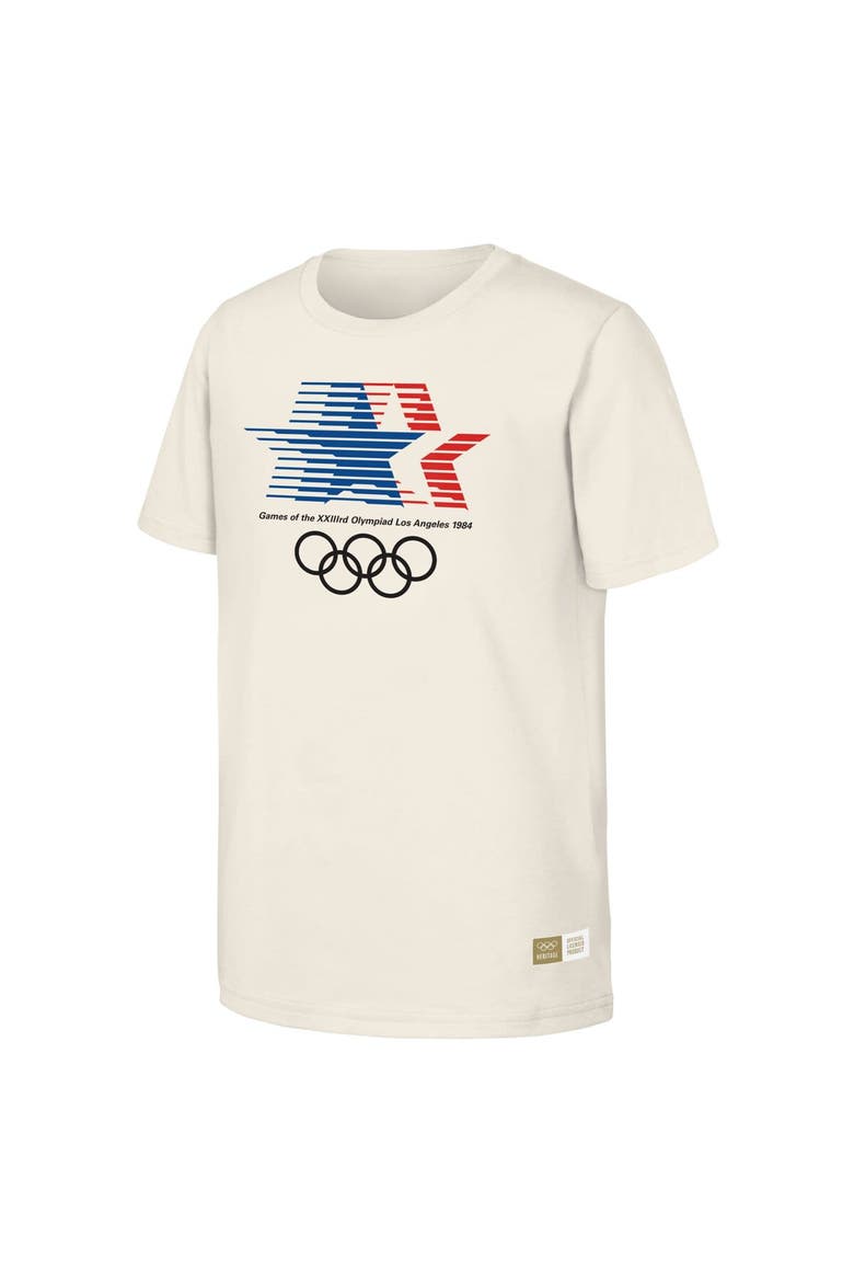 Men's  Natural 1984 Los Angeles Games Olympic Heritage T-Shirt, Alternate, color, Natural